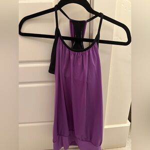Lululemon Athletica Purple and Black Tank Top